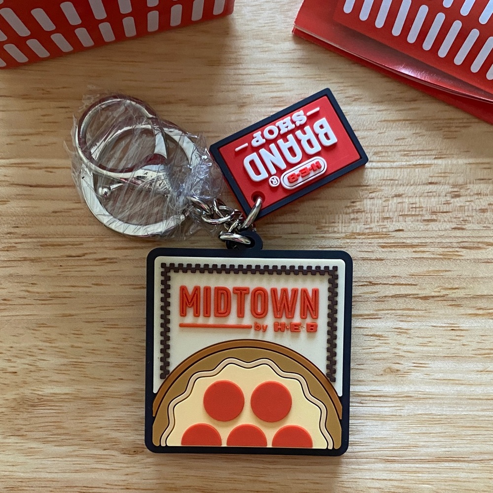 Midtown Pizza Keychain with HEB Branding - Picture 2 of 8